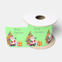 Árvore de Natal e Papais noeis Feliz Natal Verde