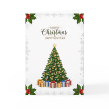 Árvore de Natal Elegante & Cartão de Boas Festas