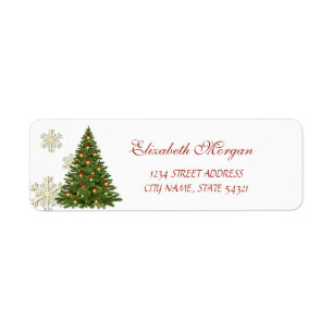 Árvore de Natal Elegante Etiqueta Flocos de Neve D