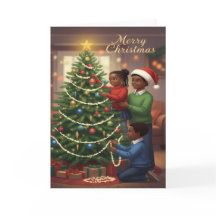 Árvore de Natal Enfeitada – Cartão de Natal Feliz