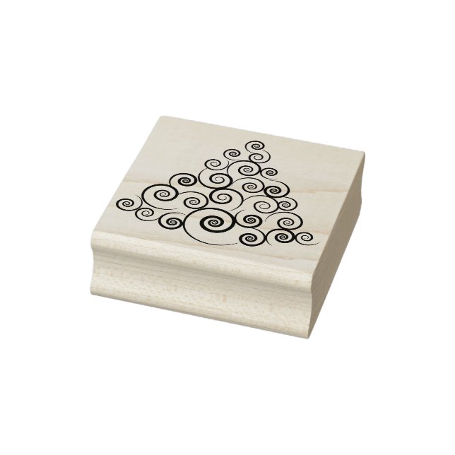 árvore de natal espirra carimbo de arte (Carimbo)