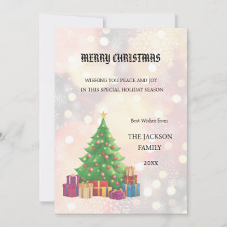 Árvore de Natal Feliz Cartão de Natal