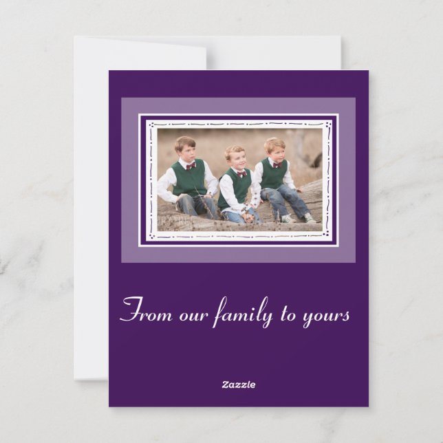 Árvore de Natal Feliz para Férias com Modelo de Fo (Verso)