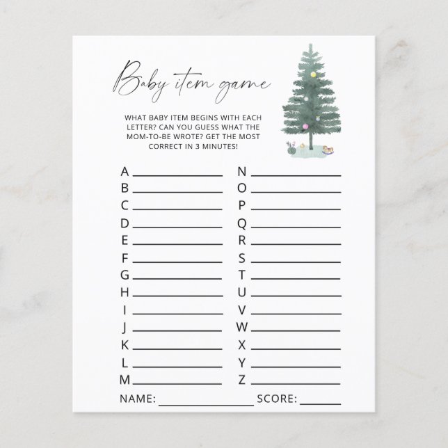 Árvore de Natal - Jogo de Item Bebê (Frente)