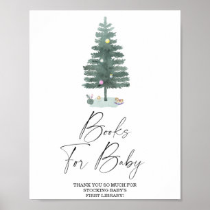 Árvore de Natal - livros para poster bebê