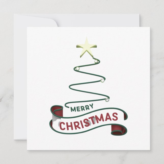 Árvore de Natal Magra com Design de Estrela (Frente)