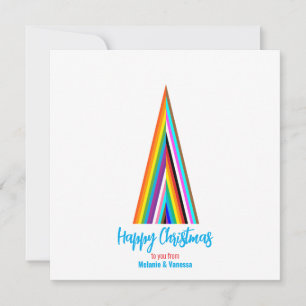 Árvore de Natal minimalista LGBT em cores do arco-