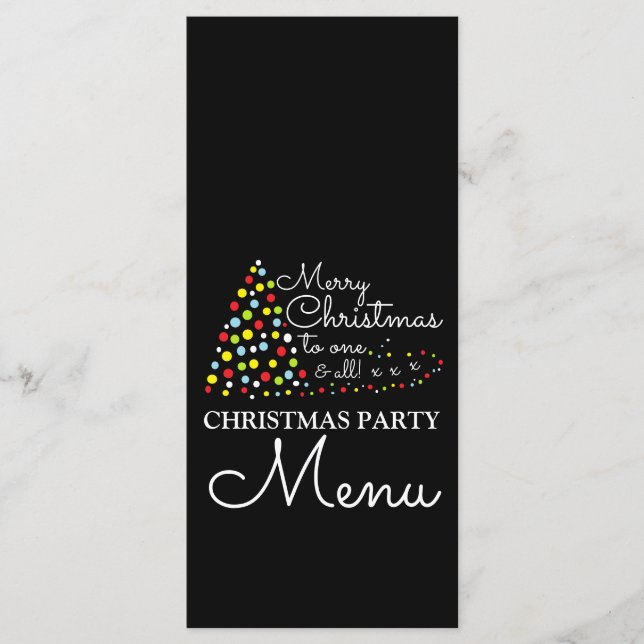 Árvore de Natal moderna, Menu da Festa de Natal (Frente)