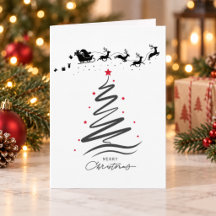 Árvore de Natal Moderna Personalizada em Cartão Do