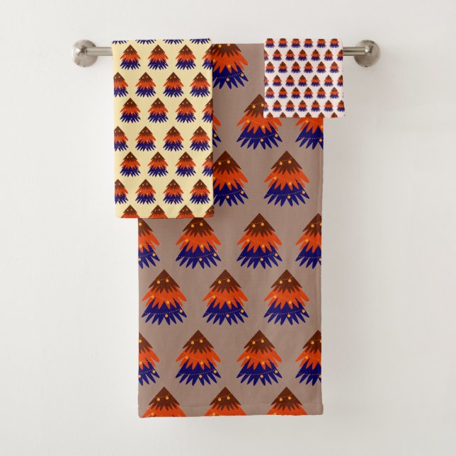 Árvore de Natal multicolor - Conjunto de Toalhas B (Insitu)