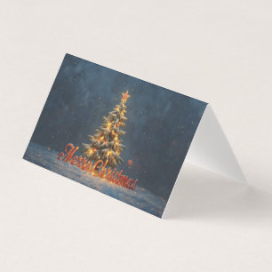 Árvore de Natal Nevada com Luzes Quentes