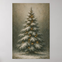 Árvore de Natal Nevada | Poster de Decoração de In