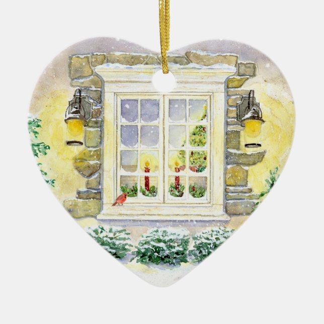 Árvore de Natal no Ornamento da Janela (Frente)