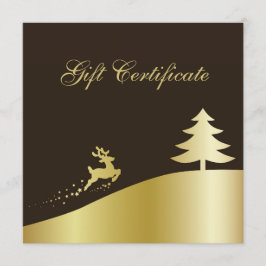 Árvore de Natal ouro com Reindeer