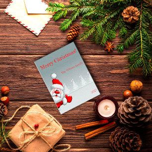 Árvore de Natal Papai Noel neve  Cartão postal