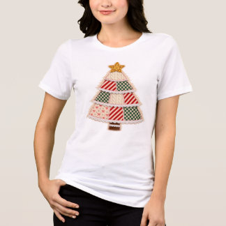 Árvore de Natal Patchwork Design de Fazenda Vintag