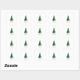 Árvore de Natal Pinheiro Minimalista Adesivos – Fé