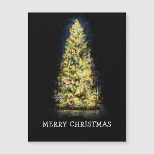 Árvore de Natal pintada iluminada