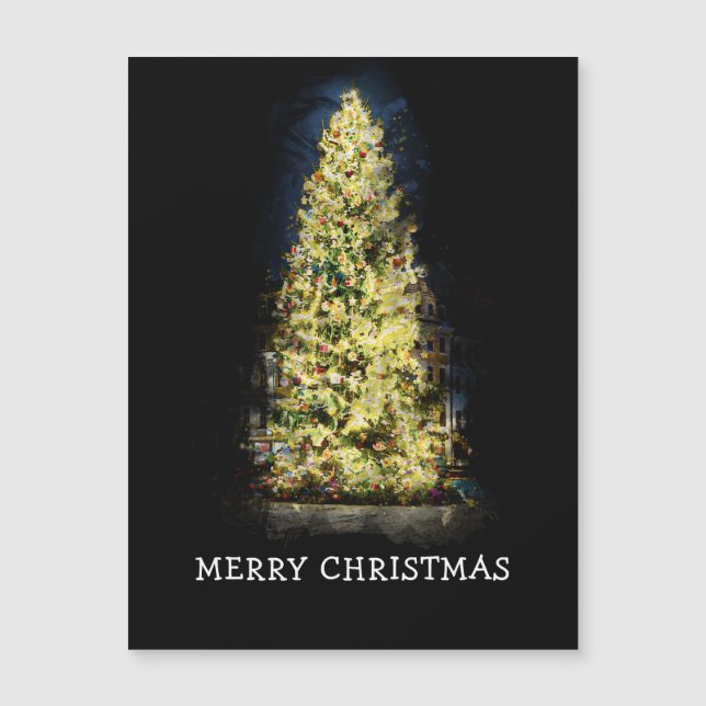 Árvore de Natal pintada iluminada (Frente)