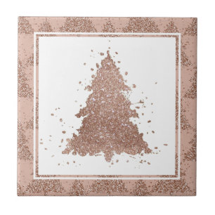 Árvore de Natal Posh Glam Rosa Dourado Luxurioso