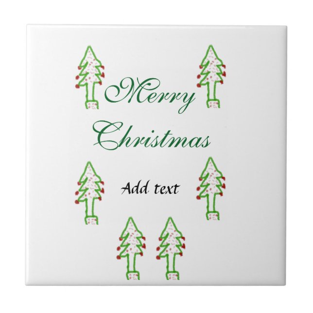 Árvore de Natal verde cereja vermelha alegria Nata (Frente)