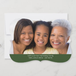 Árvore de Natal Verde e Vermelho, Cartão com fotos