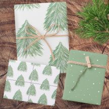 Árvore de Natal Verde Festiva Aquarela Feriado