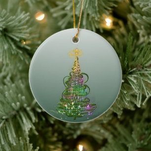 Árvore de Natal Verde Luminosa Enfeite plano de fe