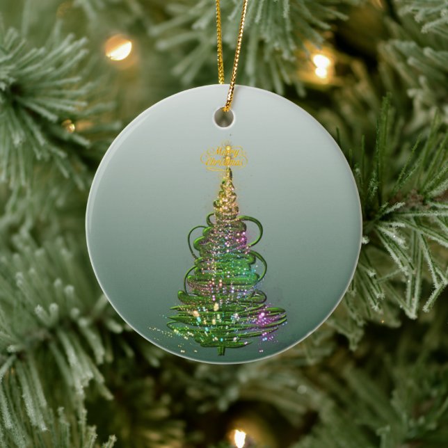 Árvore de Natal Verde Luminosa Enfeite plano de fe (Árvore)