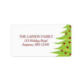 Árvore de Natal Vermelha e Verde | Etiquetas de En