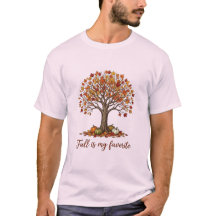 Árvore de Outono Caindo é Minha Camiseta Favorita