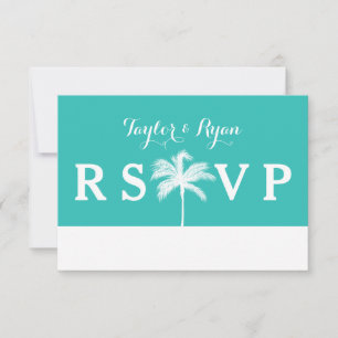 Árvore de Palma Aqua Branco Anúncio de RSVP