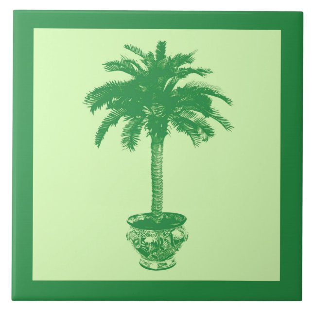 Árvore de Palma Potente - esmeralda e verde-claro (Frente)