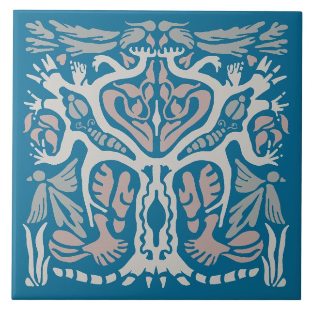 Árvore de Pássaros Desenho Simétrico da Natureza A (Frente)
