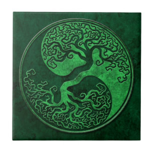 Árvore de pedra verde de Yin Yang