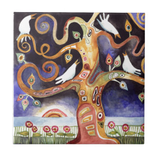 ÁRVORE de pombas da aguarela da VIDA