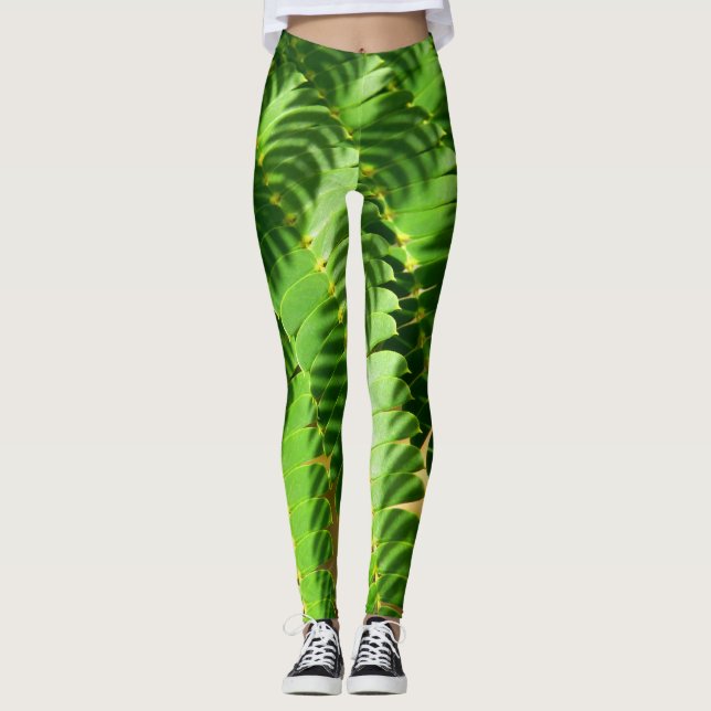 Árvore de Seda Persa Deixa Leggings (Frente)