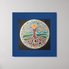 Árvore de solstício de verão em mandala Canvas Pri