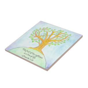 Árvore do azulejo/Trivet da vida