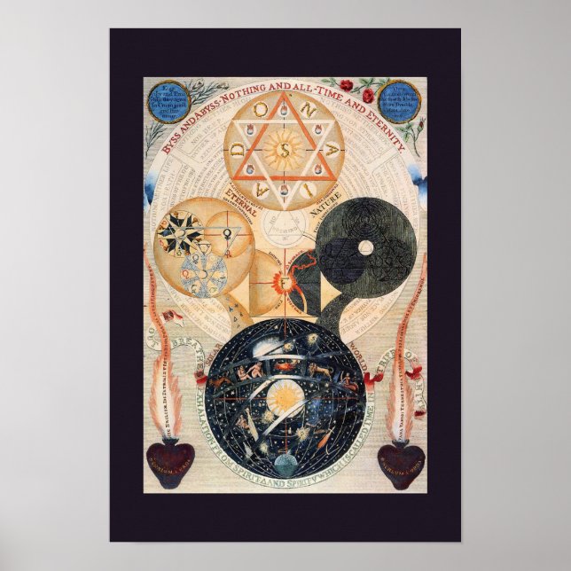 "Árvore do Cosmos" Jacob Böhme Poster (Frente)