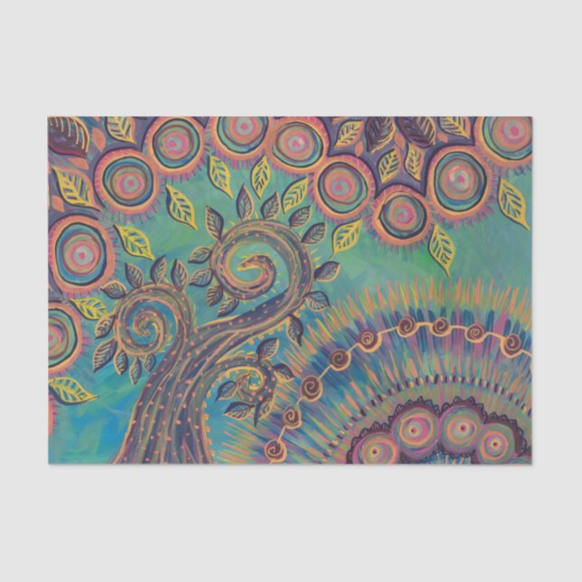 árvore do lenço de papel da vida (Frente )