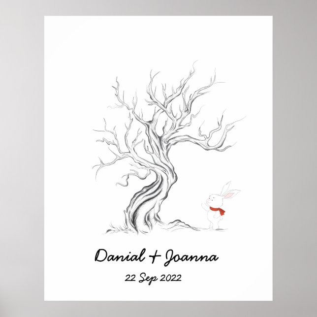 Árvore do livro de visitas de impressão digital ár (Frente)