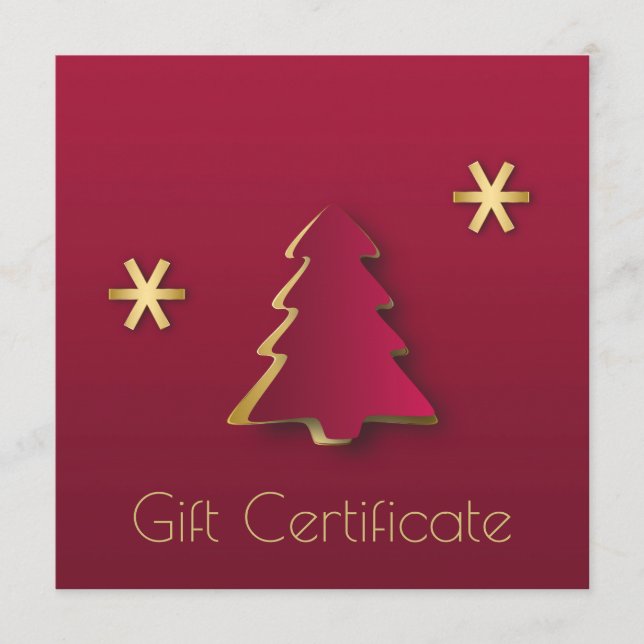 Árvore Dourada de Natal Clássica Elegante (Frente)