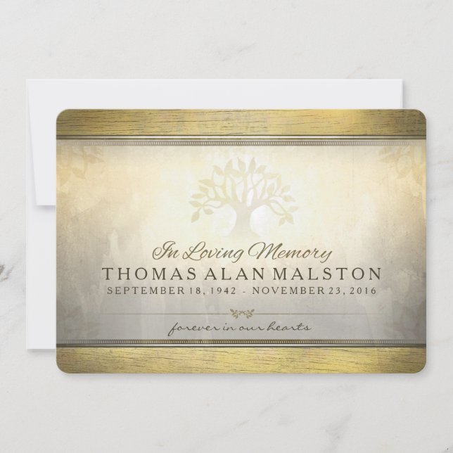 Árvore dourada do convite da cerimonia (Frente)