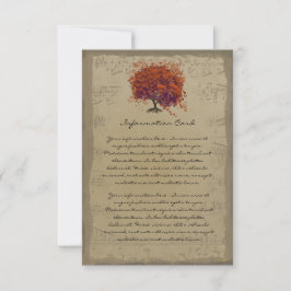 Árvore Dourada Musical Laranja Plum Coração Folha