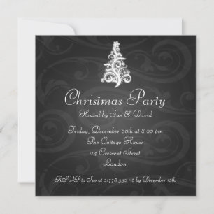 Árvore Elegante de Convite de festas preto