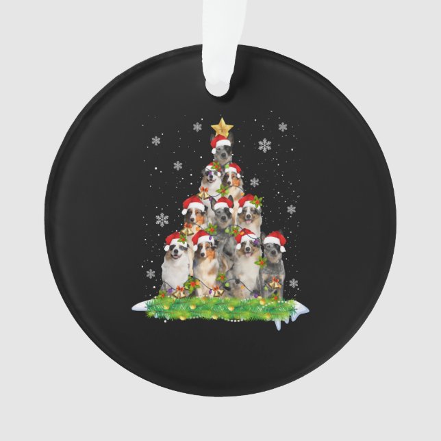 Árvore Enfeites de natal australiana Shepherd Auss (Frente)