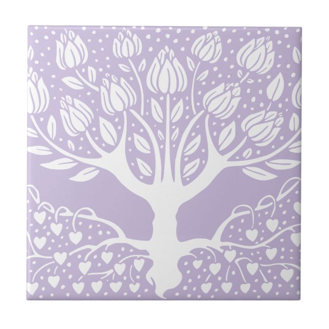 Árvore Flor - Corações das Pérolas Lilac (Frente)