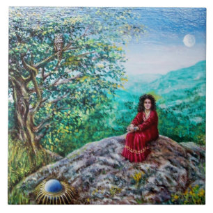 ÁRVORE MÁGICA/Aurora em Madeira Verde e Dama em Ve