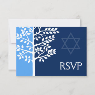 Árvore Marinho Azul do Bar de Vida Mitzvah RSVP